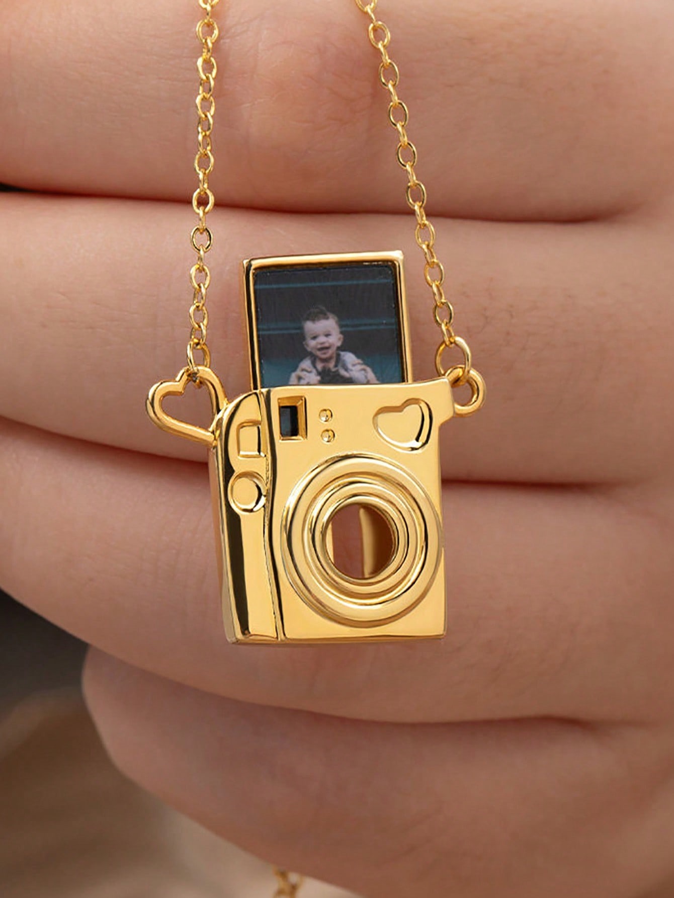 Custom Photo Camera Necklace Personalized Photos Pet Photos